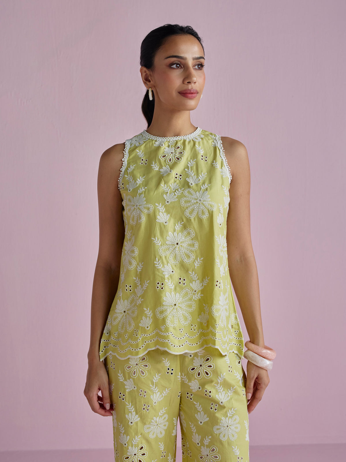 Neve Supima Cotton Lime Co-ord Set