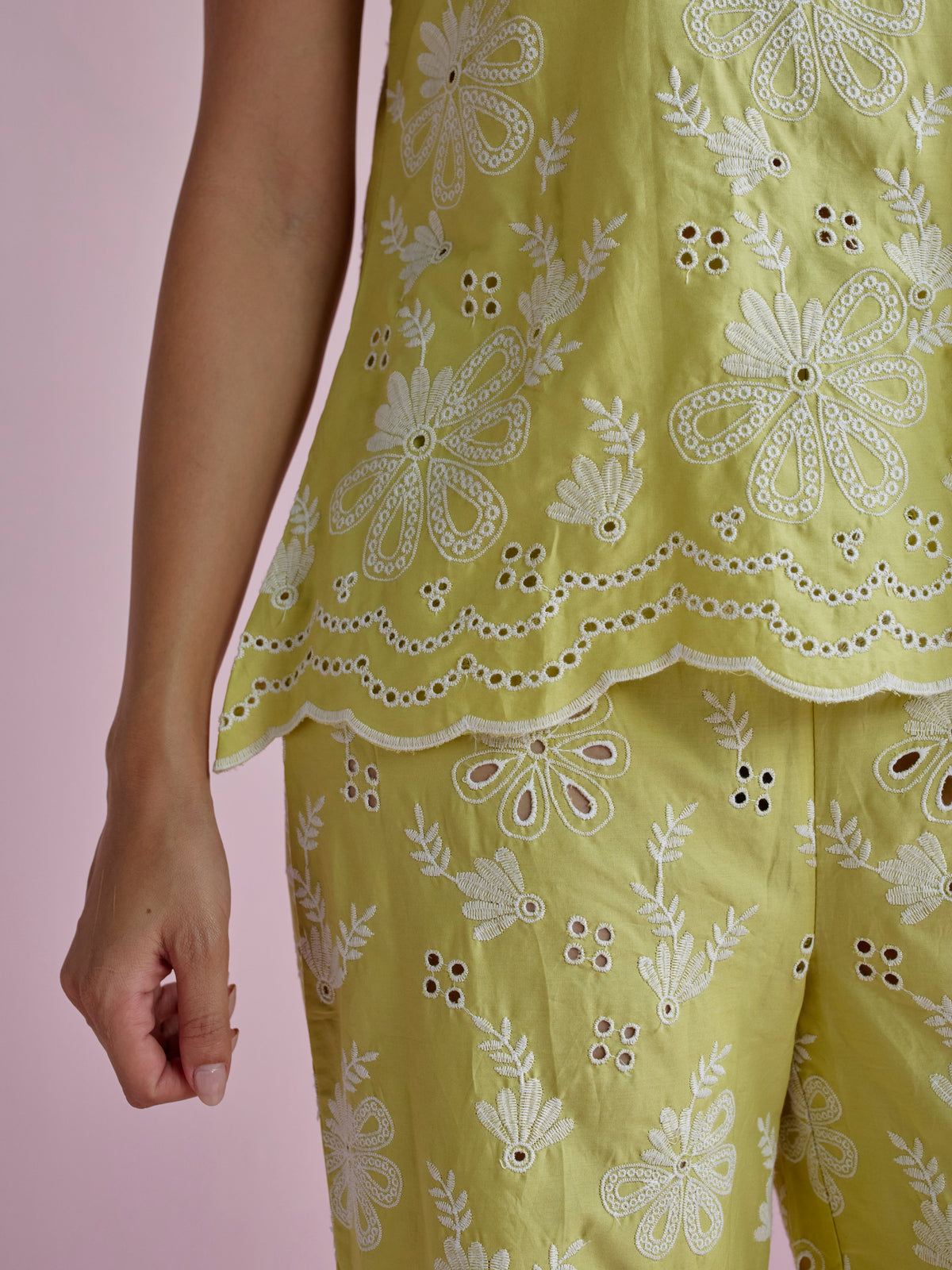 Neve Supima Cotton Lime Co-ord Set