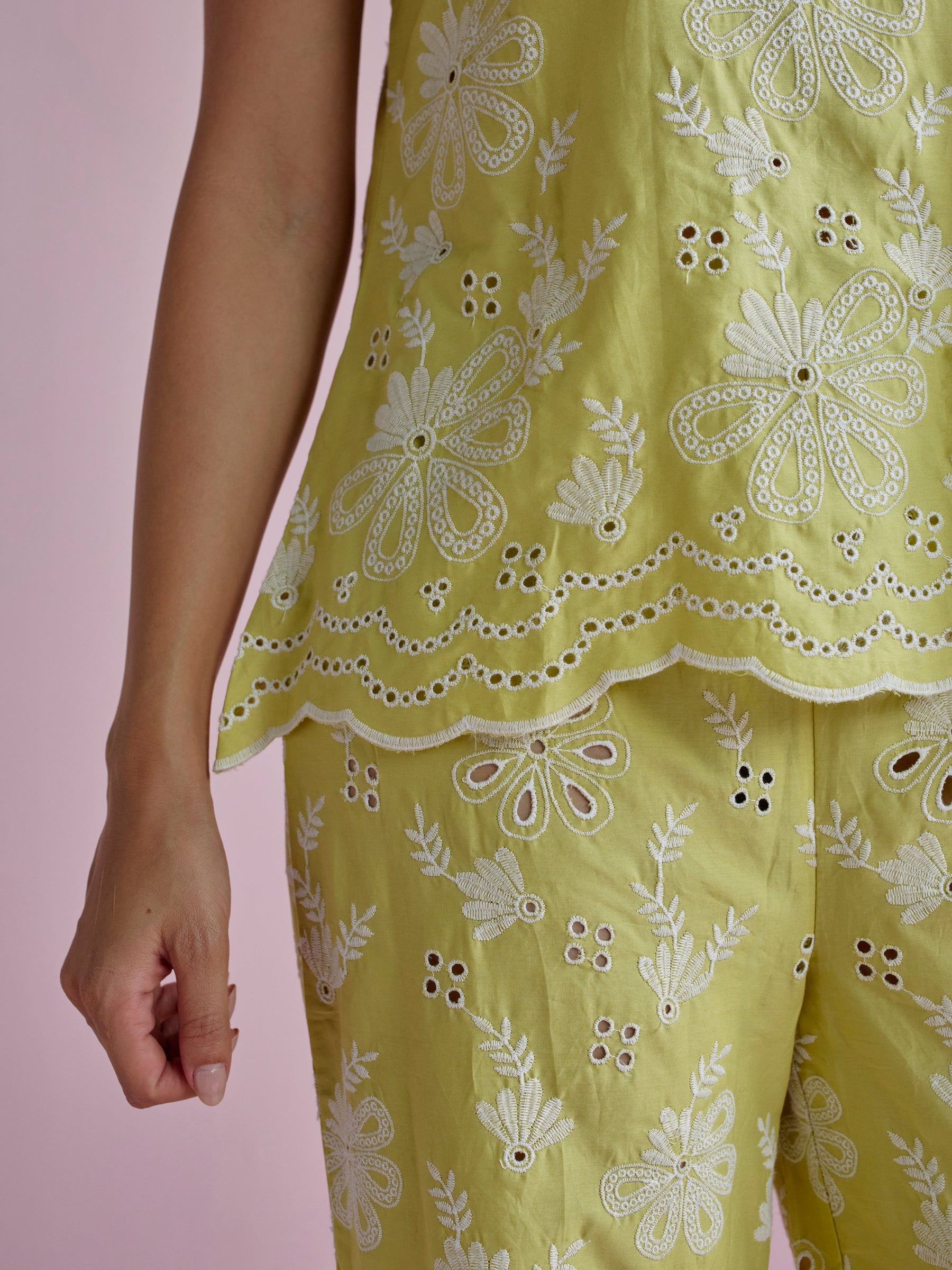 Neve Supima Cotton Lime Co-ord Set