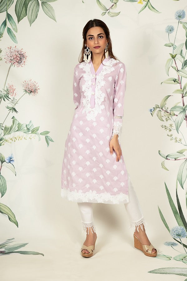 Heather Kurta and Fringe Pyajama