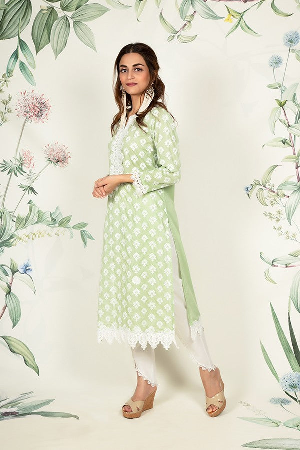 Holly Kurta Green and Dhoti Pyajama