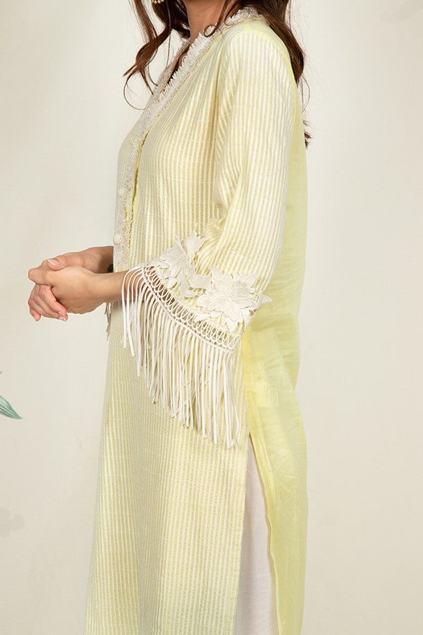 Poppy Kurta Yellow and Poppy Pyajama