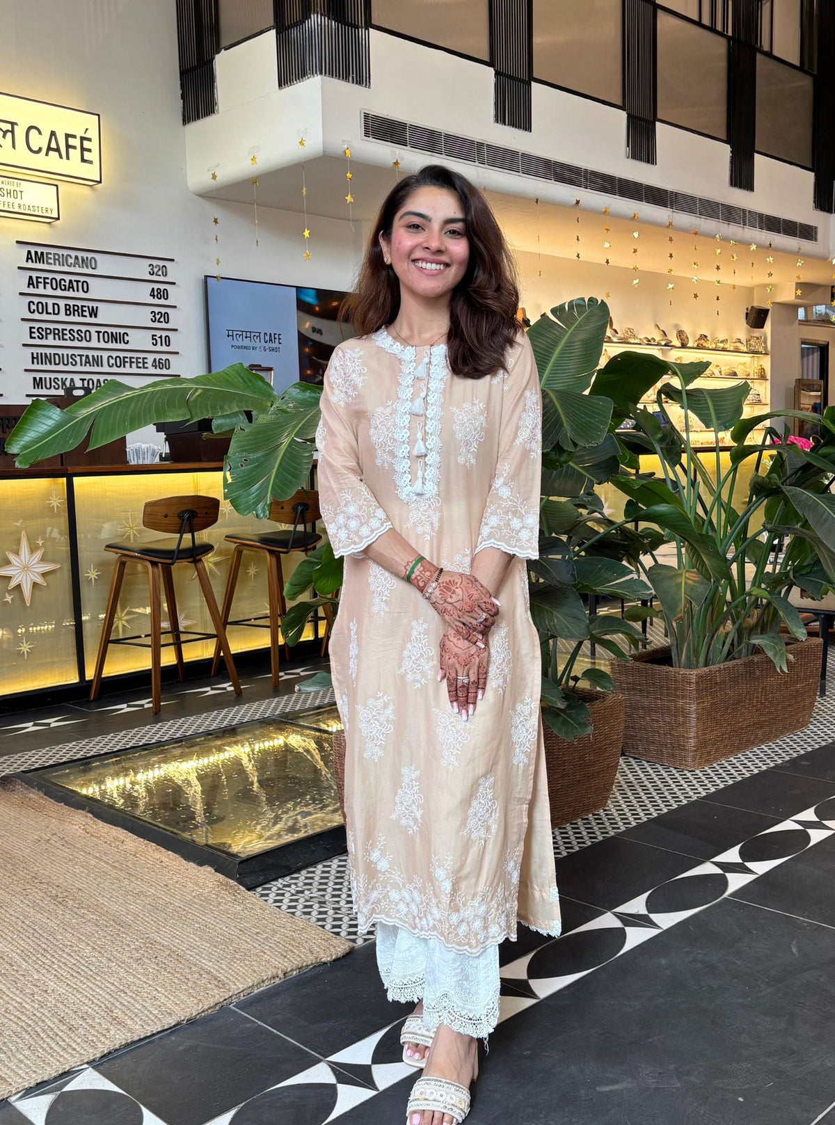 Perla Supima Cotton Beige Kurta Set
